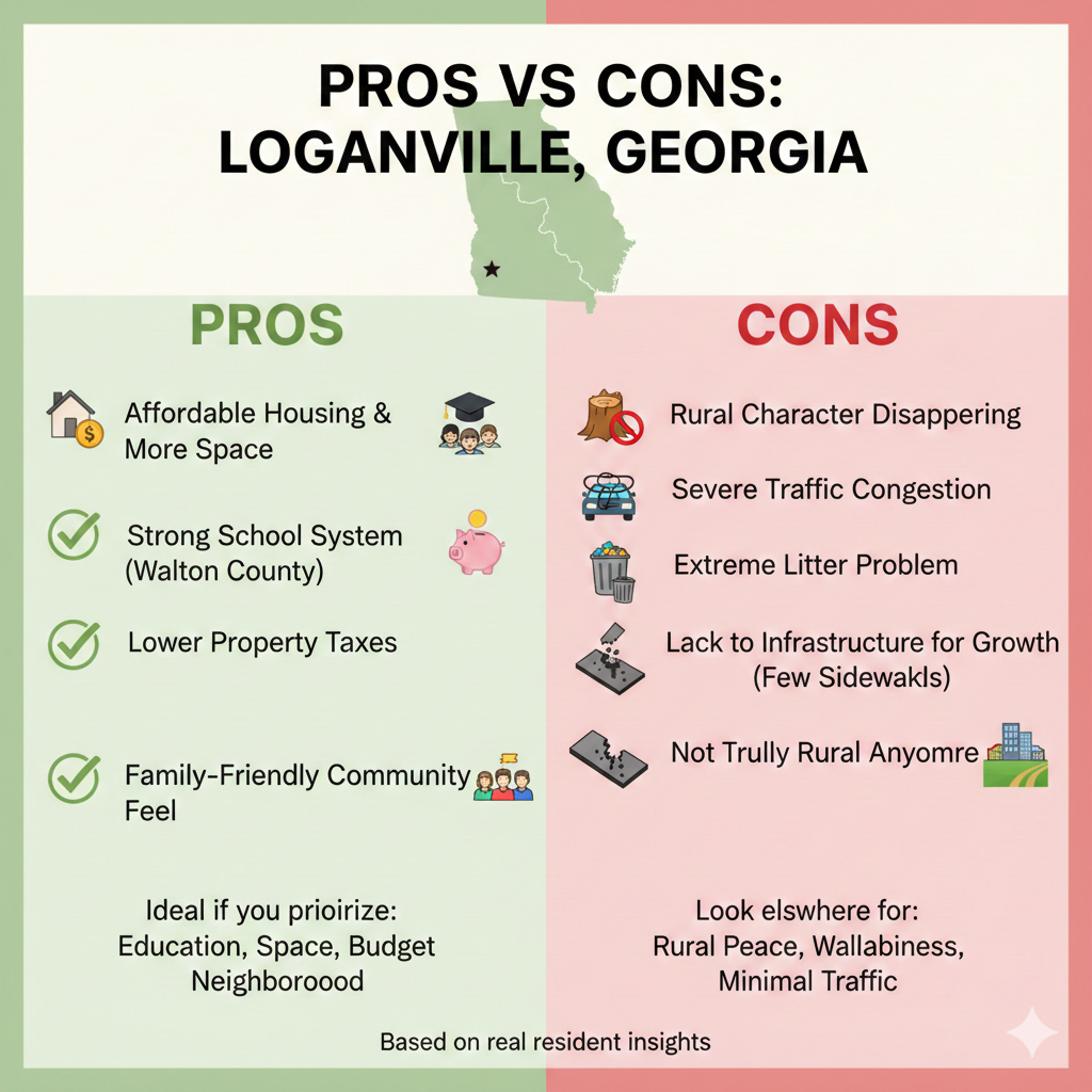 The Real Story: Pros and Cons of Moving to Loganville, Georgia header image.