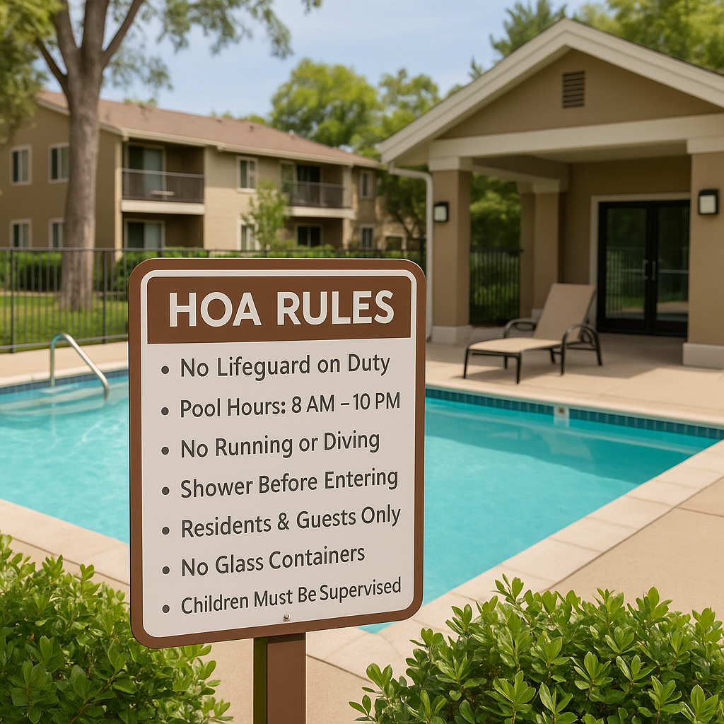 HOA Rules sign