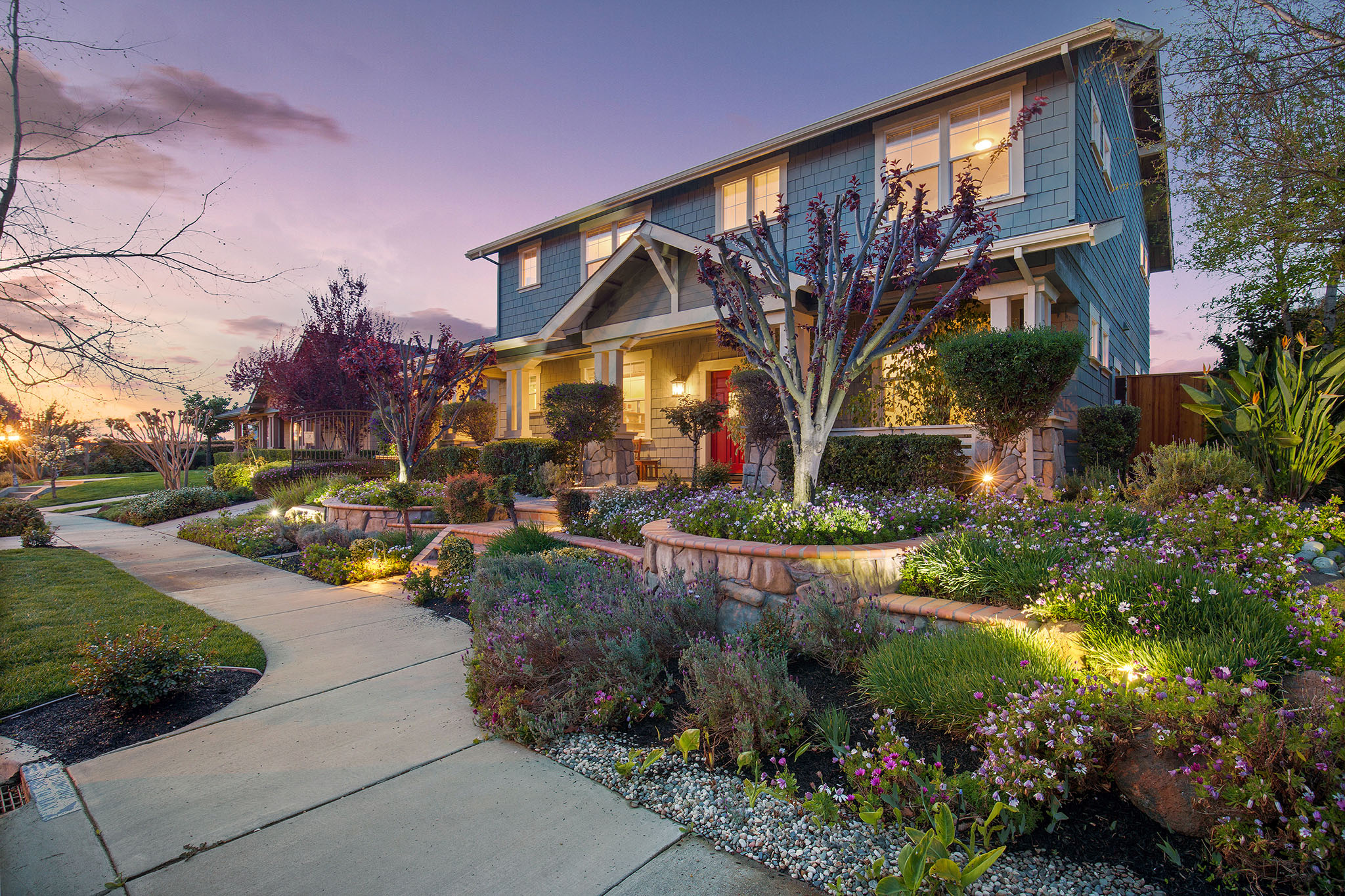 Beautifully refreshed landscaping