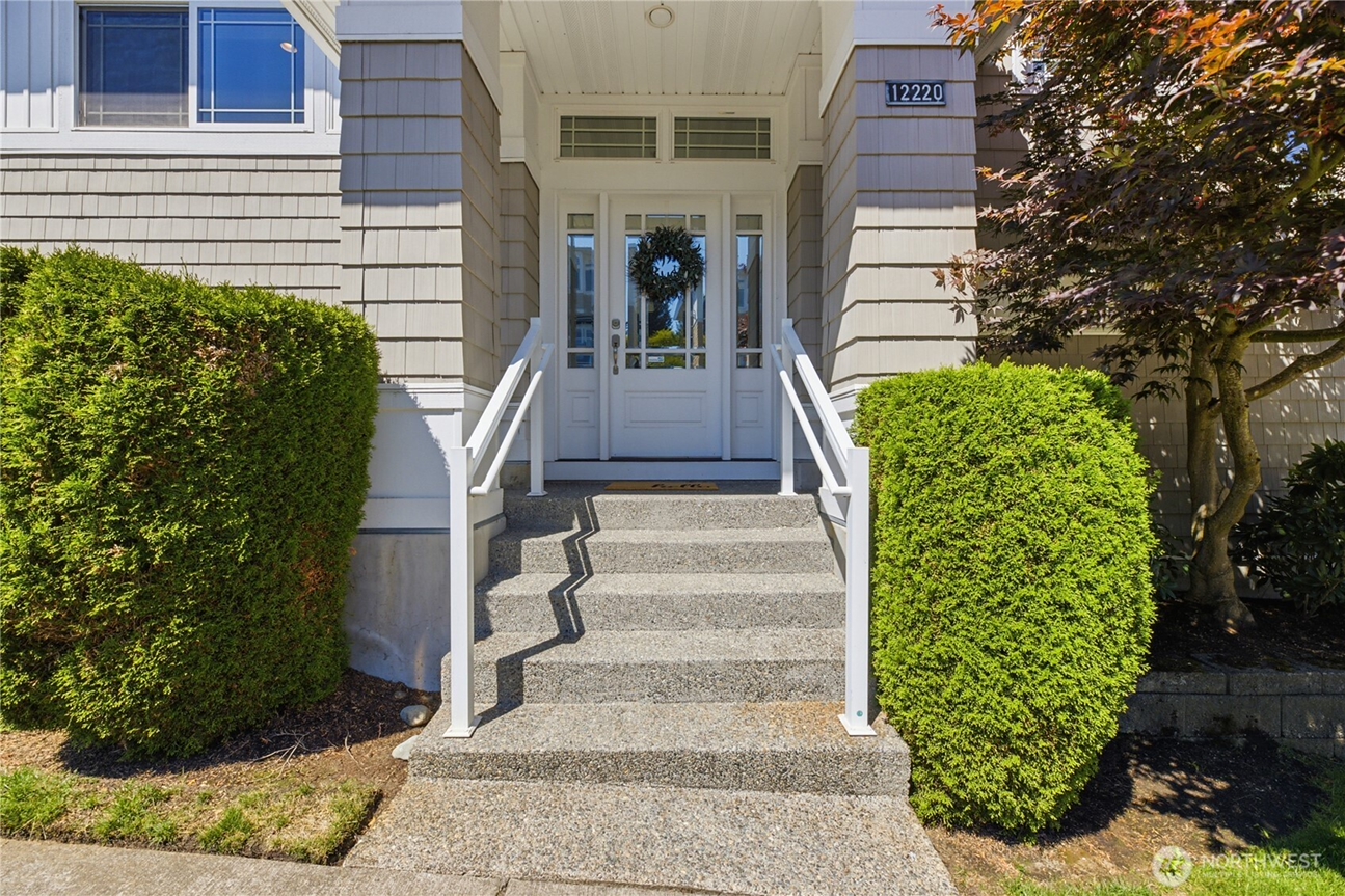 Welcoming front entrance of a South Sound home, representing the buying opportunities available today for home buyers working with Heather Redal and Redal Homes in Gig Harbor, Tacoma, and surrounding Western Washington communities.
