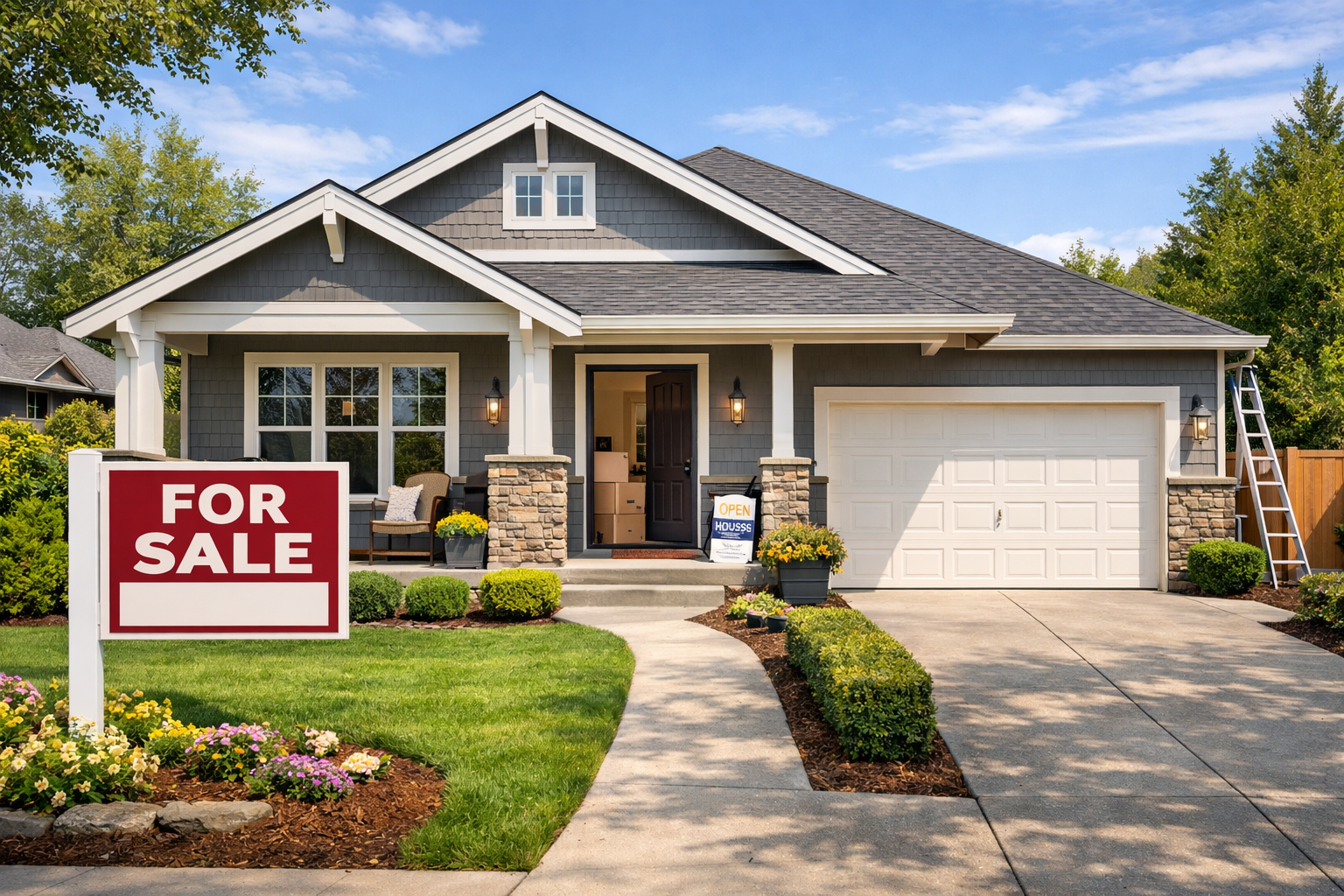Exterior of a home for sale in Medford, Oregon, representing pre-listing repairs and home selling preparation