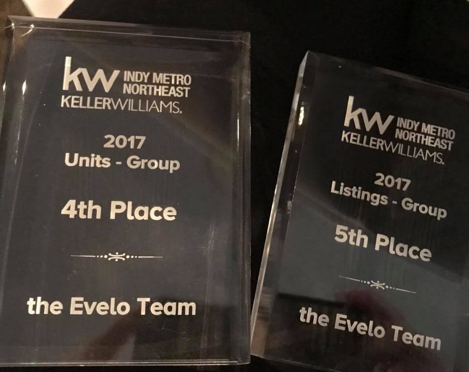 Evelo Team earns awards at Keller Williams Realty header image.