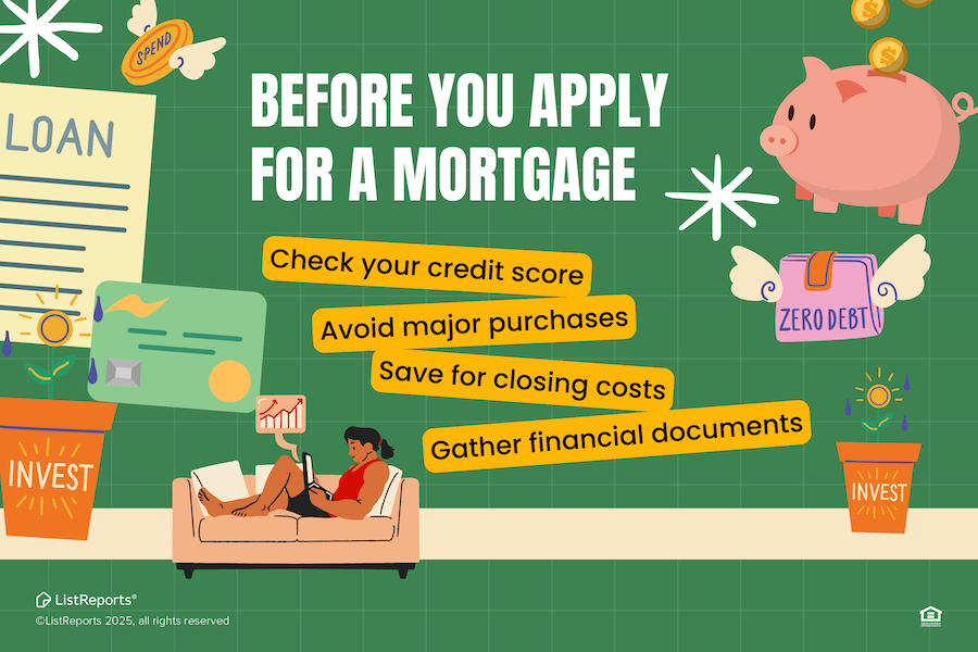 Before Applying for a Mortgage header image.