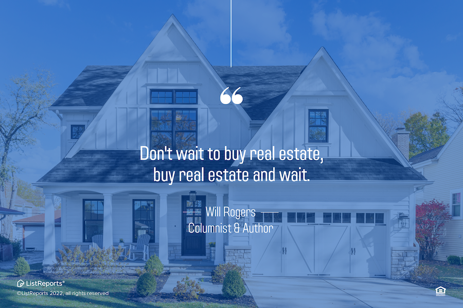 Don't Wait to Buy Real Estate header image.