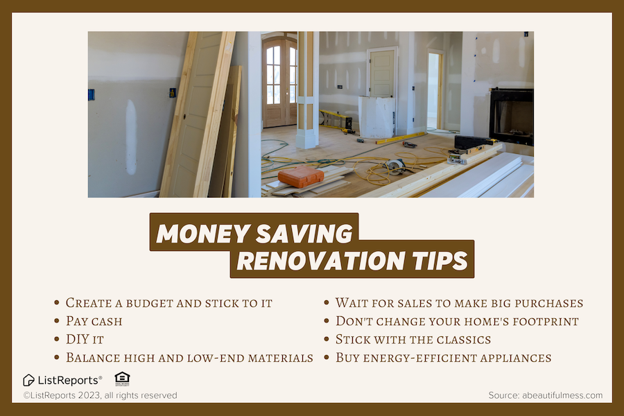 Money Saving Renovation Tips header image.