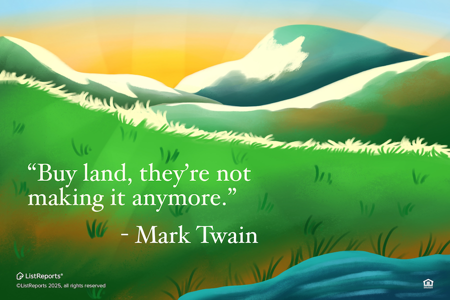 Buy Land, They Don't Make Anymore header image.