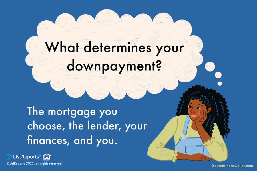 What determines your downpayment? header image.