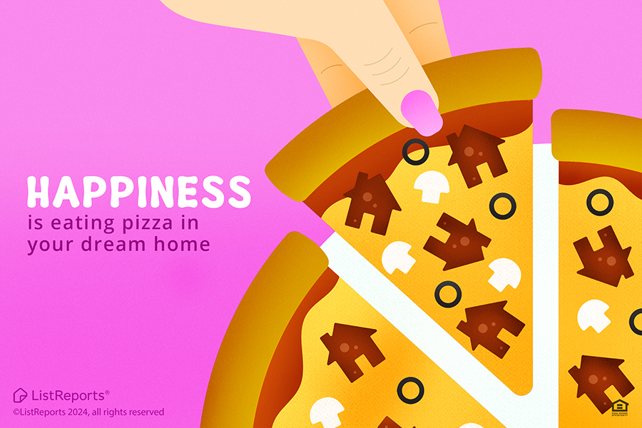 Happiness is pizza header image.