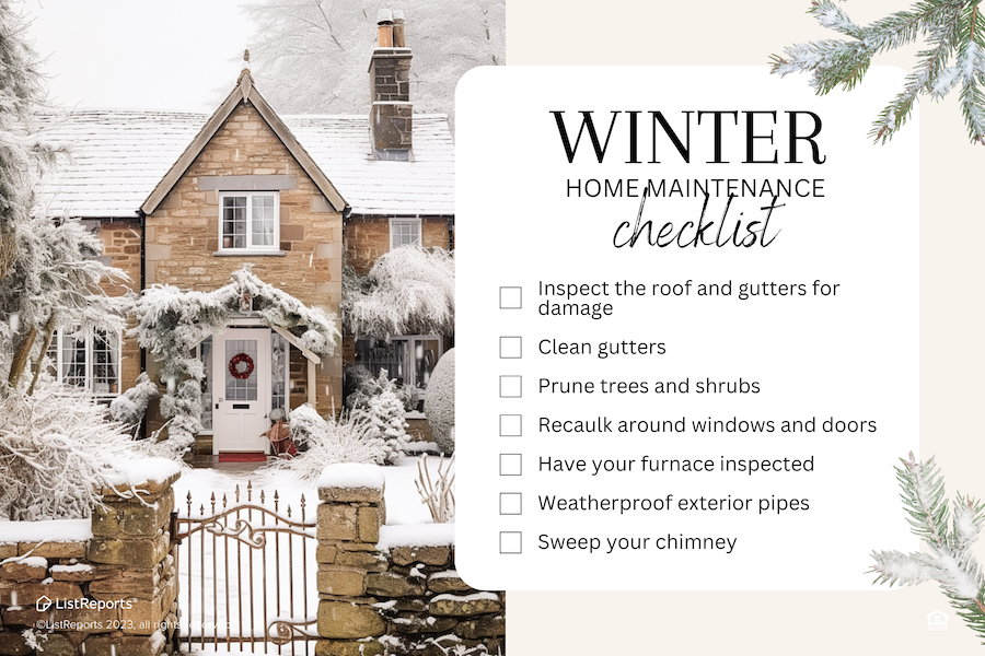Winter Home Maintenance Checklist header image.
