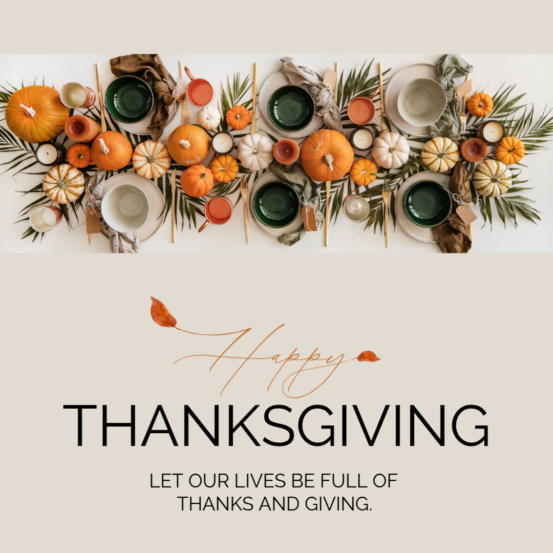Happy Thanksgiving header image.