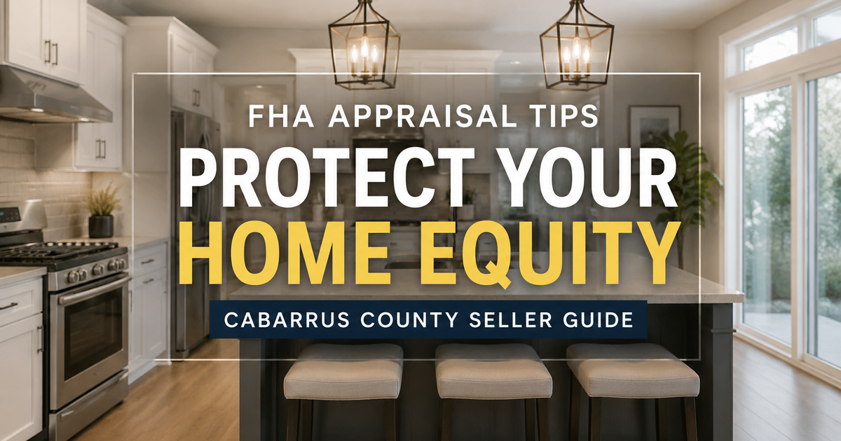 FHA Appraisal Guide for Cabarrus County Sellers: Protect Your Home Equity header image.