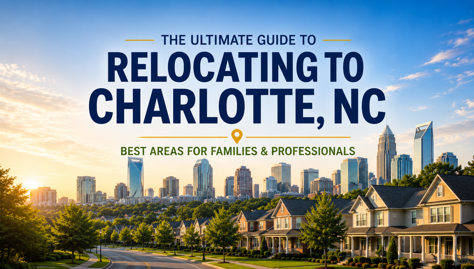 The Ultimate Guide to Relocating to Charlotte, NC: Best Areas for Families & Professionals header image.