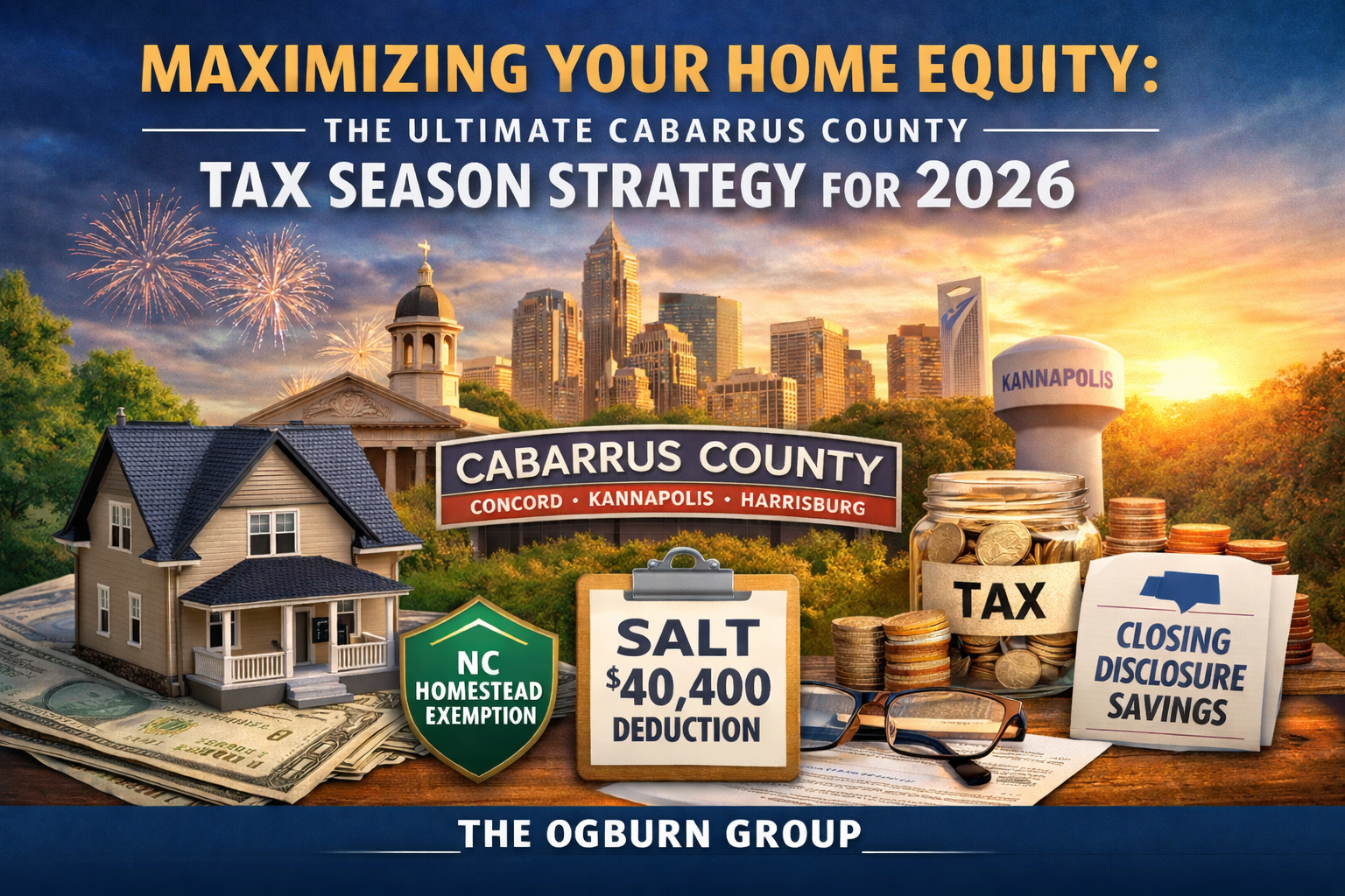 A photo showing the increase of the SALT deduction cap from 2024 to 2026 and Tax Season Strategy for 2026 in Cabarrus County