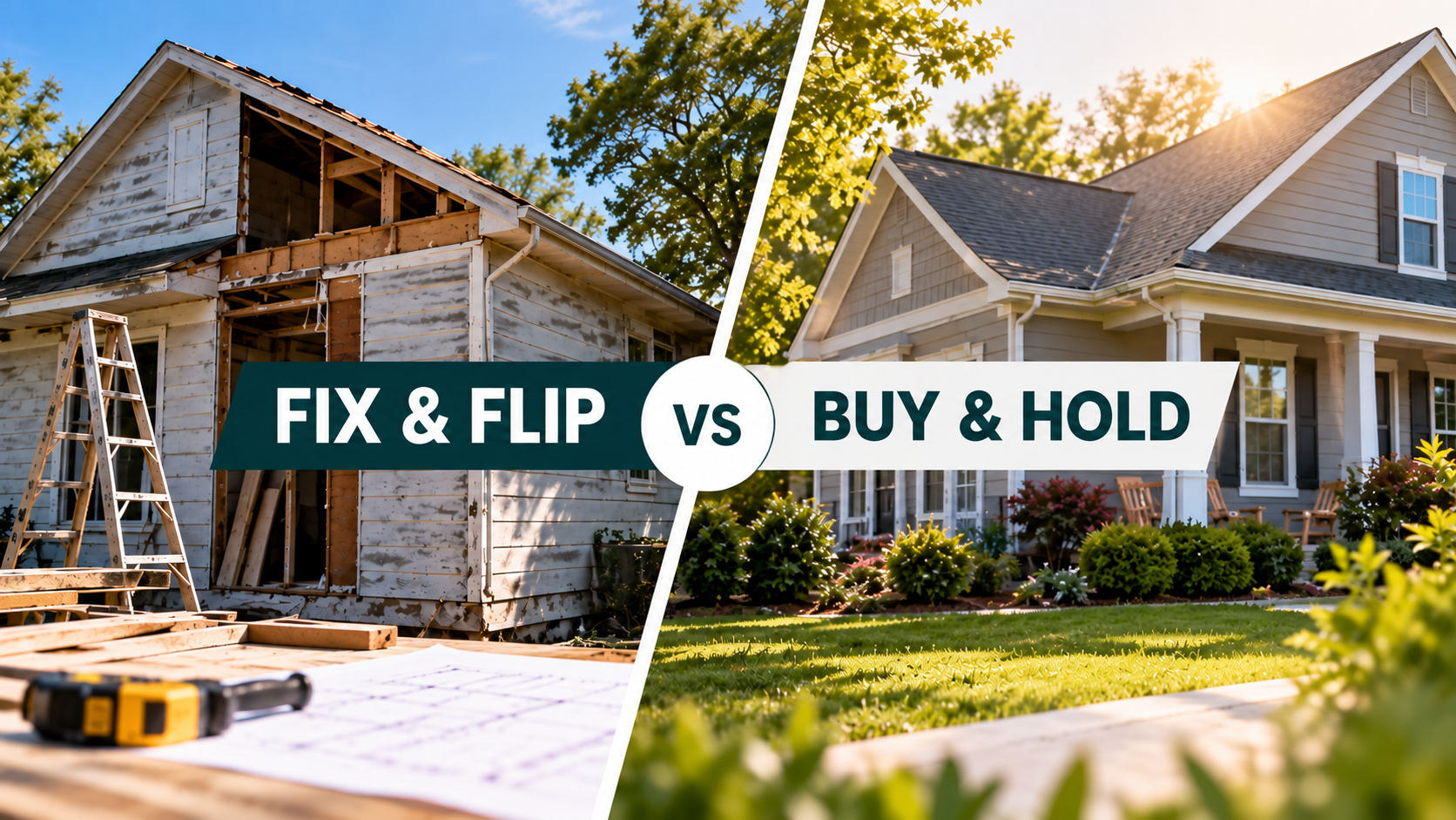 Fix & Flip vs. Buy & Hold: Which Real Estate Strategy Builds More Wealth? header image.