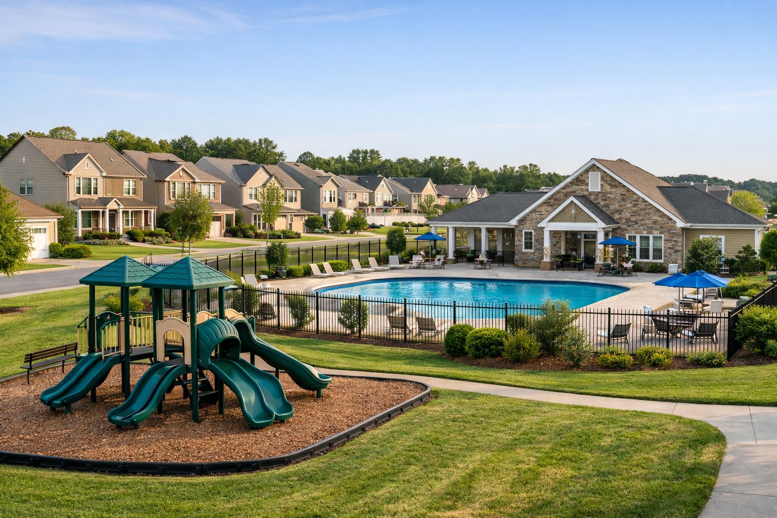 Family-friendly HOA neighborhood in Concord NC with amenities