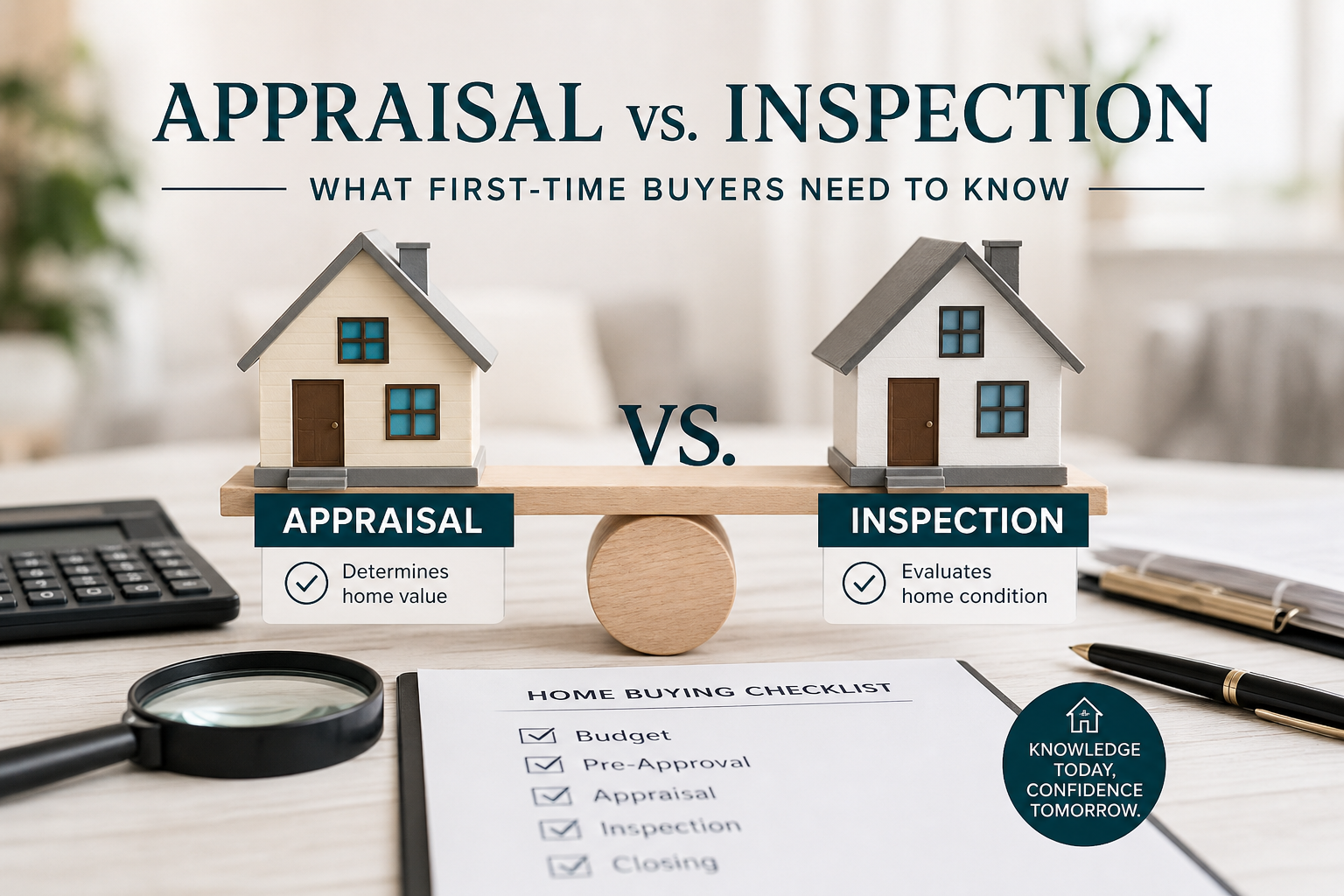 Appraisal vs. Inspection: What First-Time Buyers in Cabarrus County Need to Know header image.