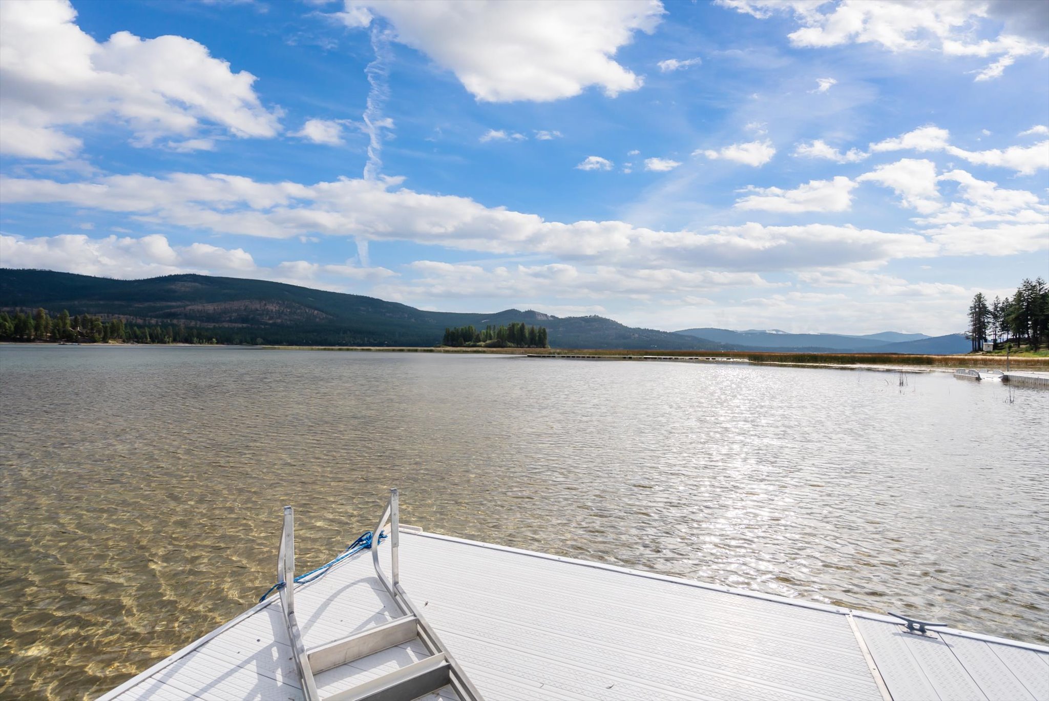 Little Bitterroot Lake from the dock at the Lodgepole listing