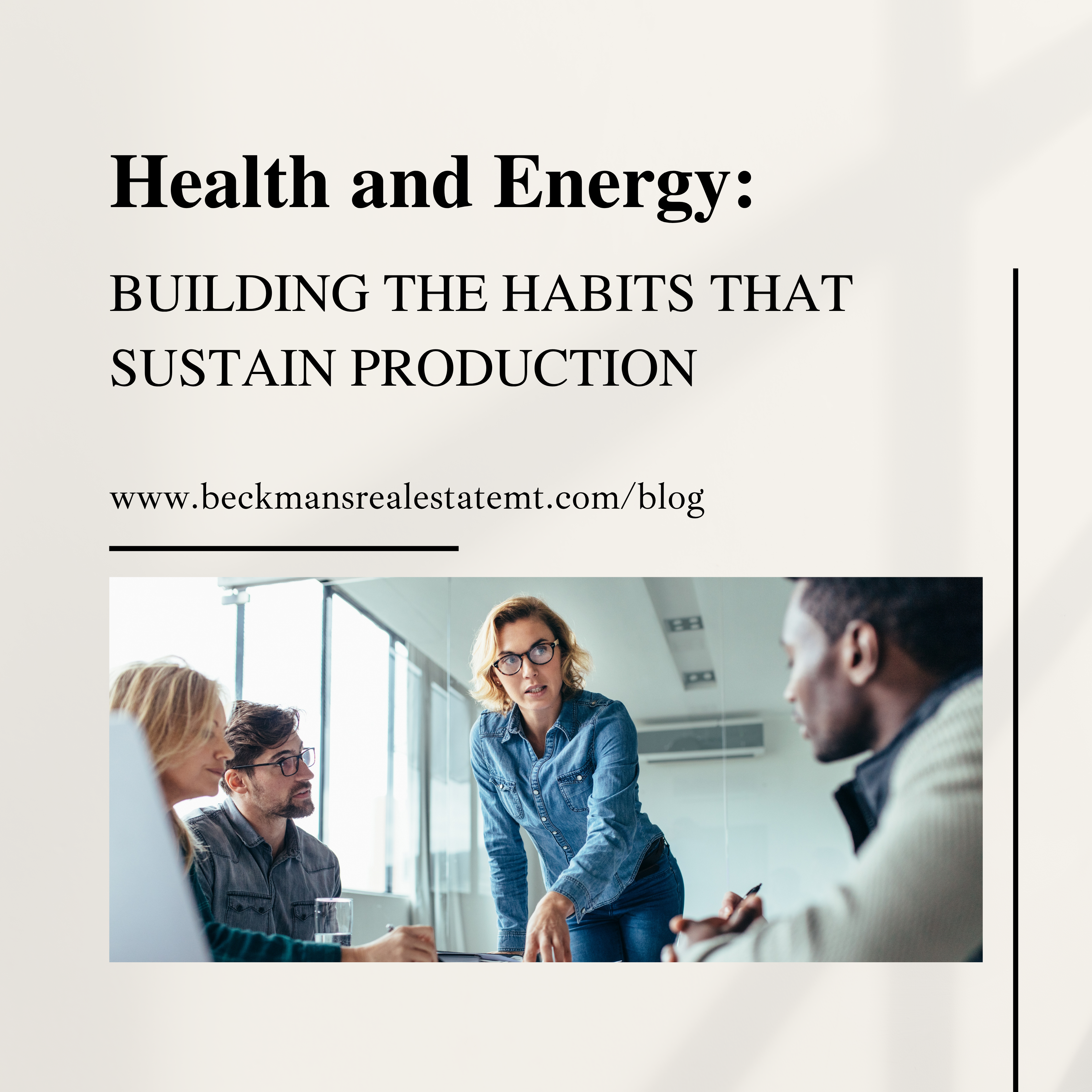 Health and Energy: Building the Habits That Sustain Production header image.