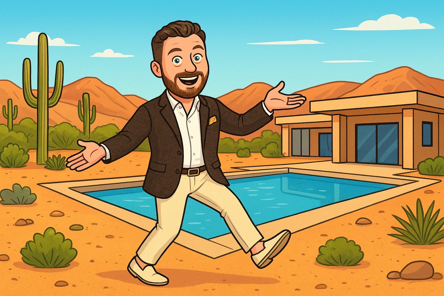 Cartoon Of Best Realtor in AZ Scott Bryant
