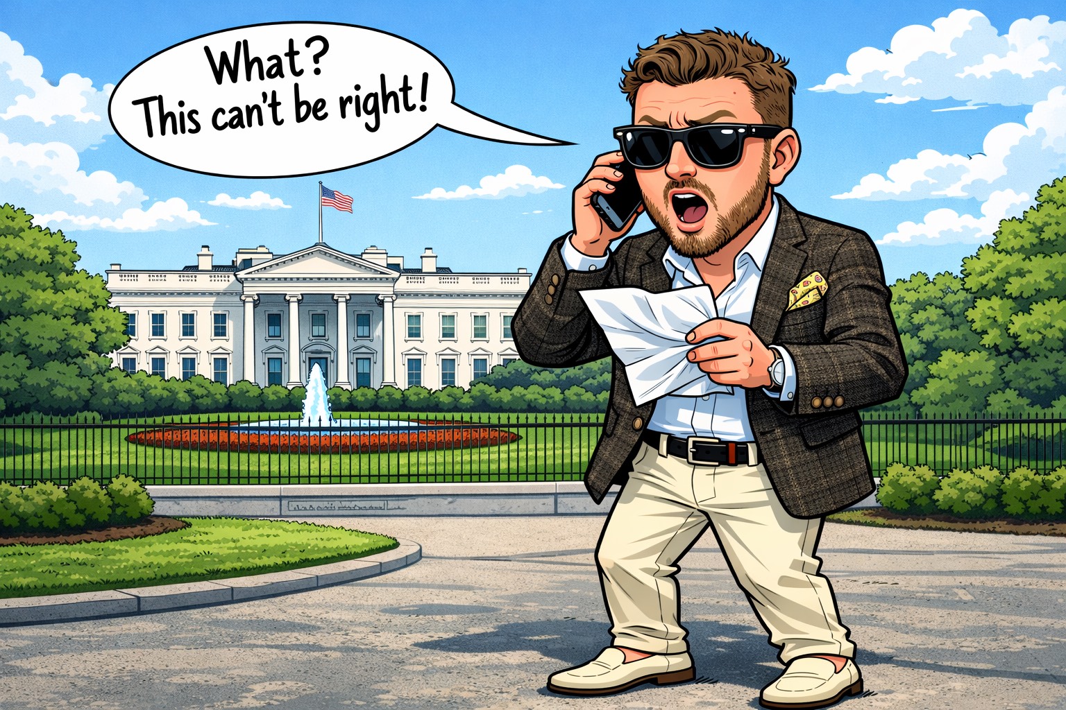 Scott Bryant outside the White House