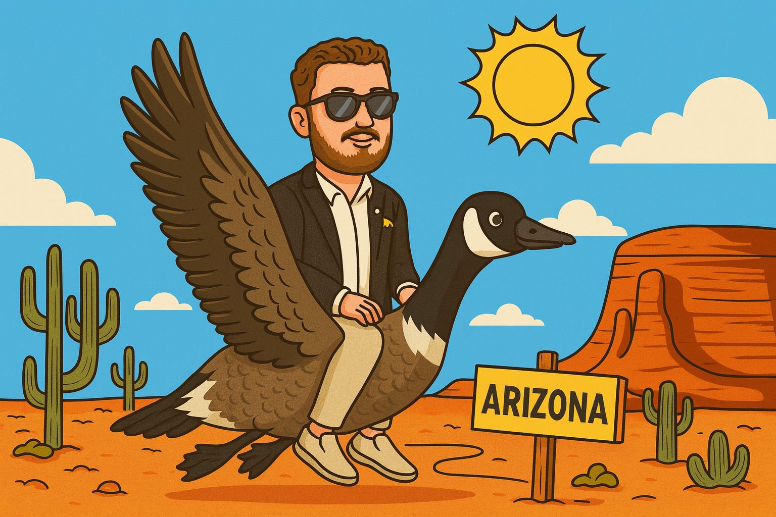 Scott Bryant Flying on a migrating Goose!