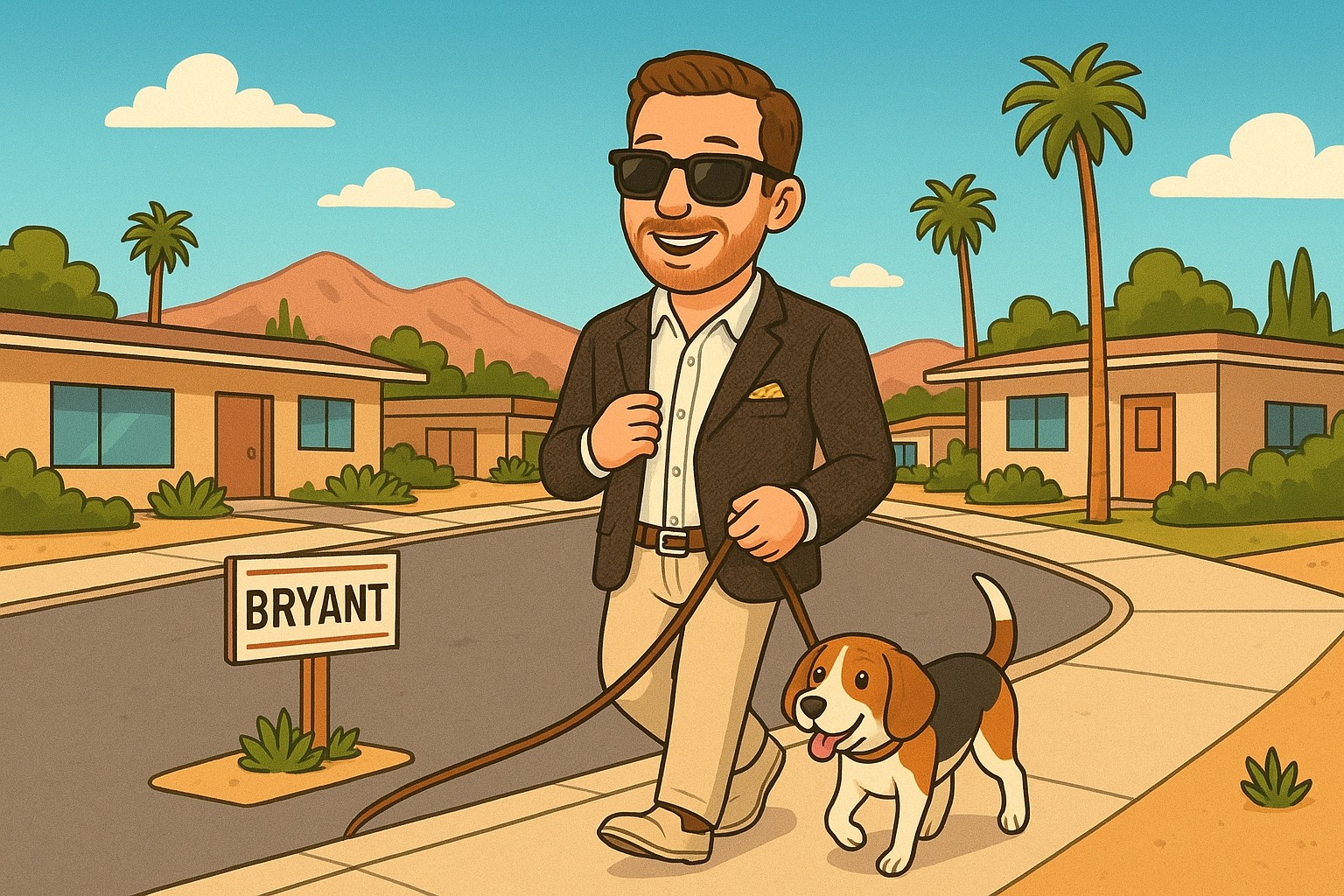 Scott Bryant walking His Dog Luke in Moon Valley