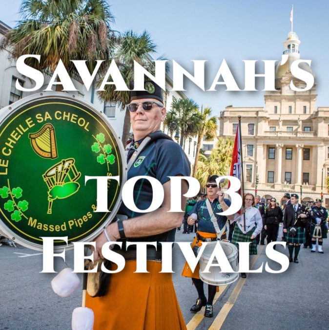 Savannah's TOP 3 Festivals header image.