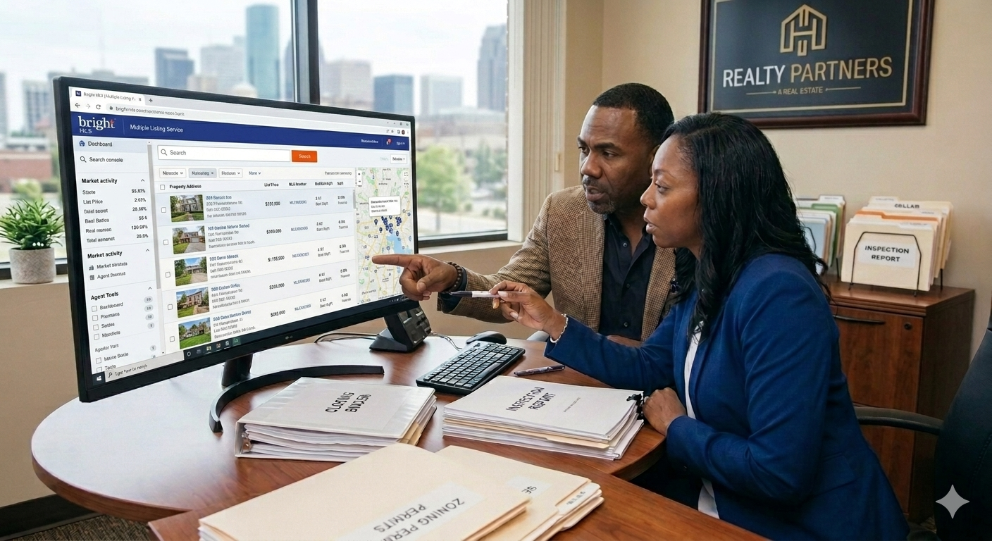 Real estate professionals coordinating paperwork and deadlines behind the scenes.