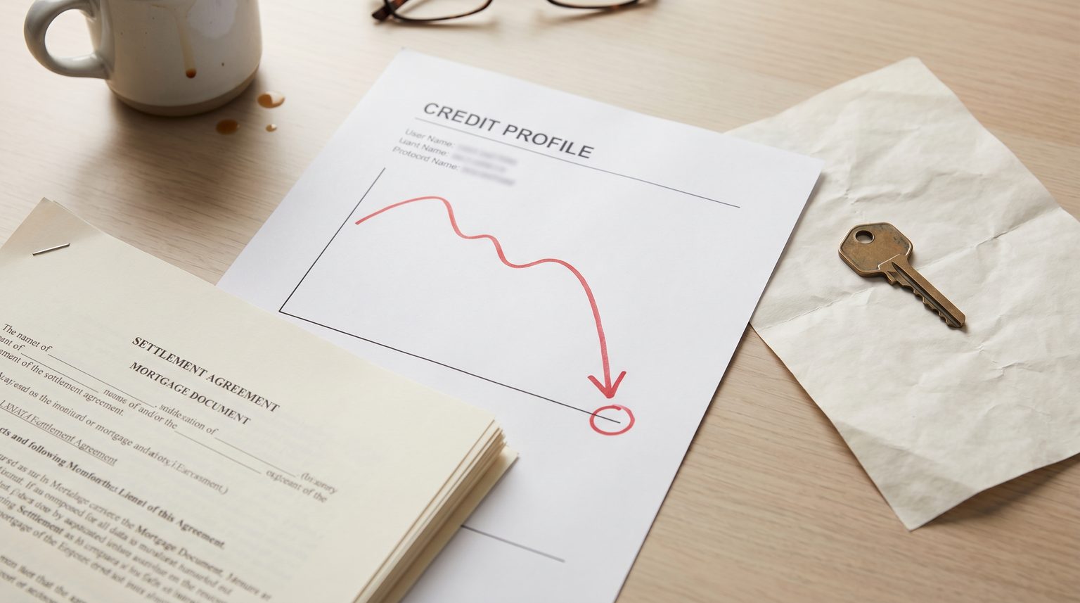 Arizona homeowner reviewing credit report after completing a short sale, showing the impact on credit score and financial recovery options