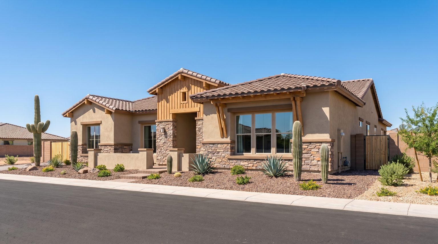 Aerial view of a Phoenix Metro residential property with pool and mountain backdrop, marketed to attract out-of-state home buyers relocating to Arizona
