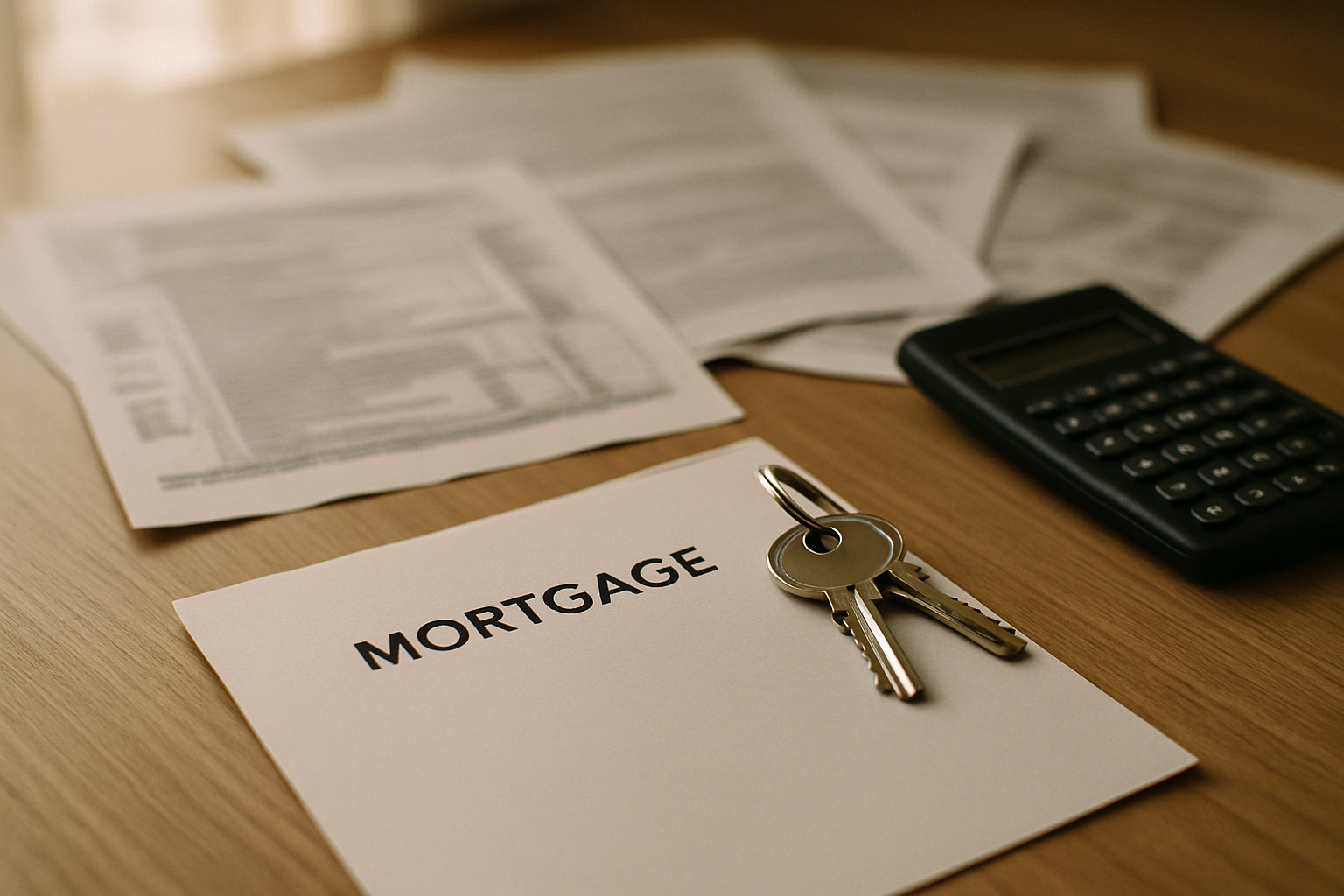 Arizona homeowner comparing short sale and foreclosure options on financial documents with house keys on desk