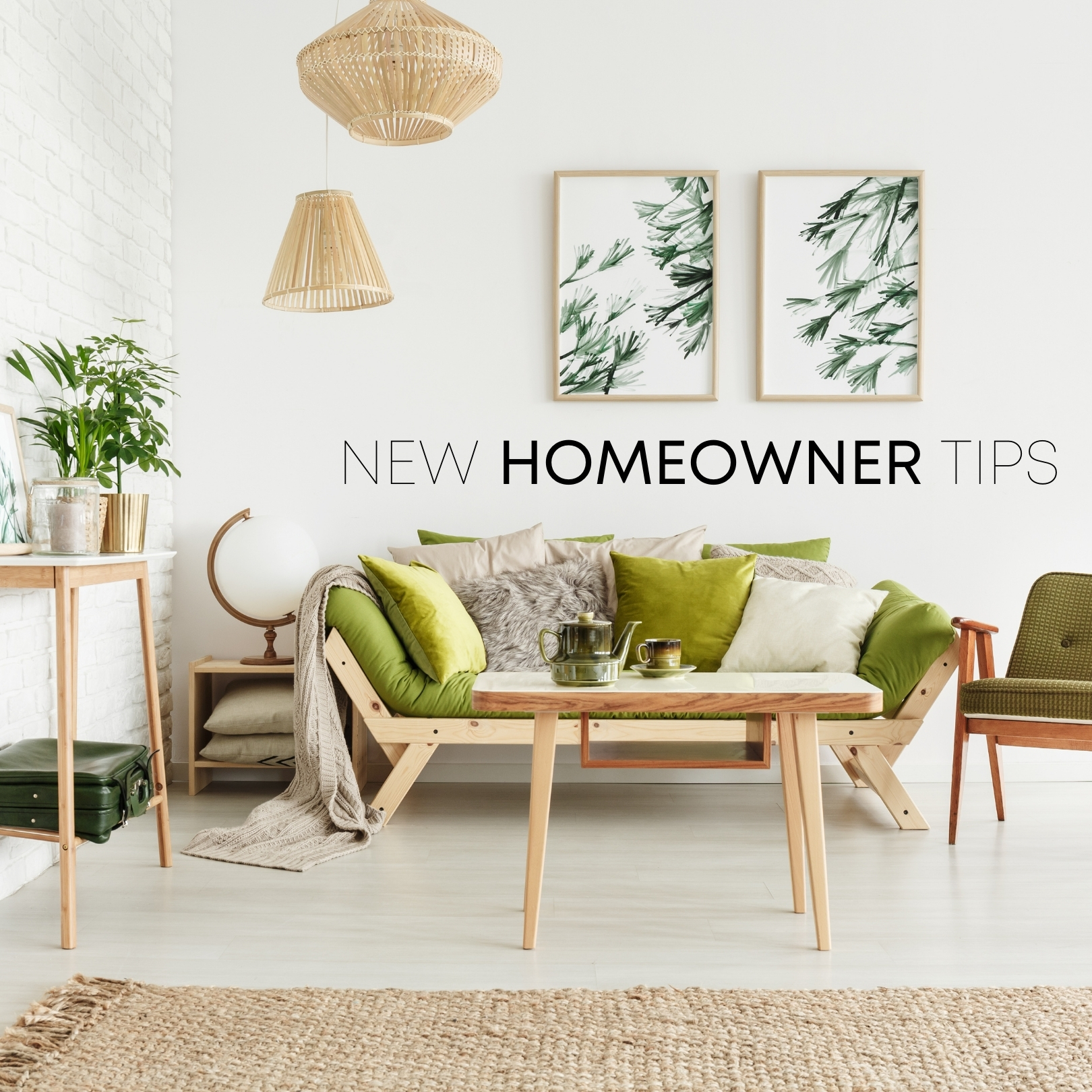 New Homeowner Tips! header image.