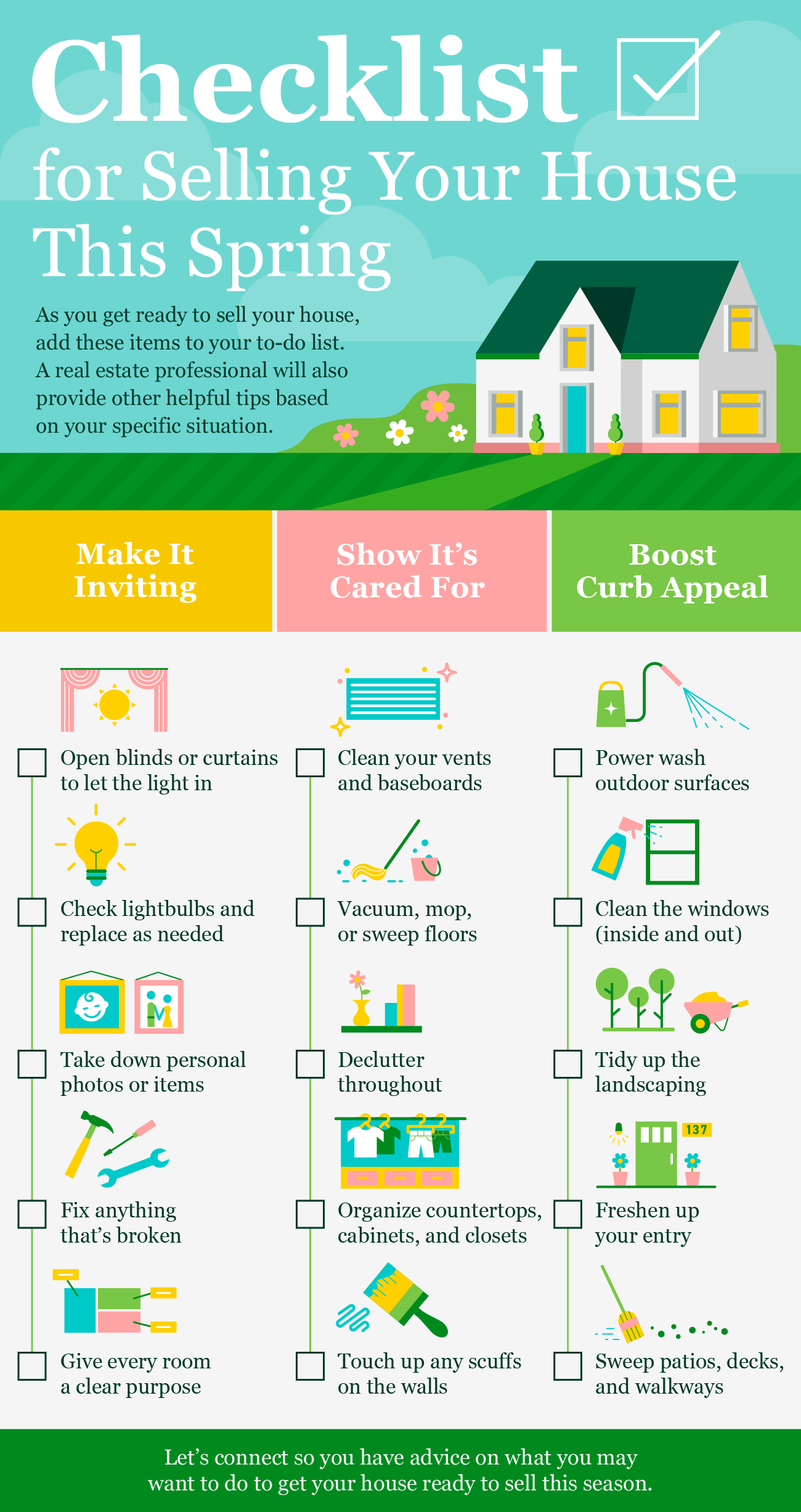 Checklist for Selling Your House This Spring [INFOGRAPHIC] header image.