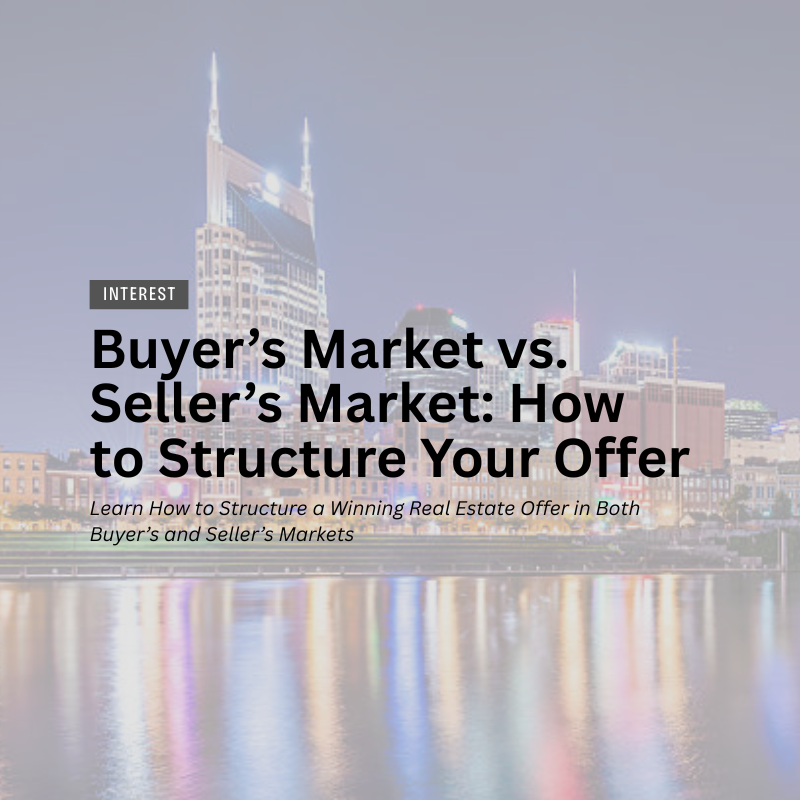 How to Structure Your Offer in a Buyer’s Market vs. a Seller’s Market header image.