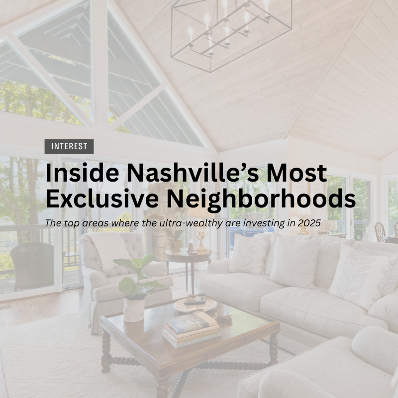 Inside Nashville’s Most Exclusive Neighborhoods header image.