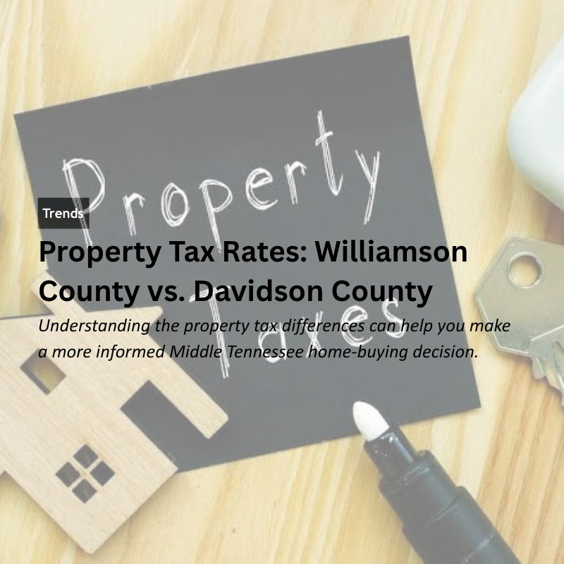 Property Tax Rates: Williamson County vs. Davidson County header image.