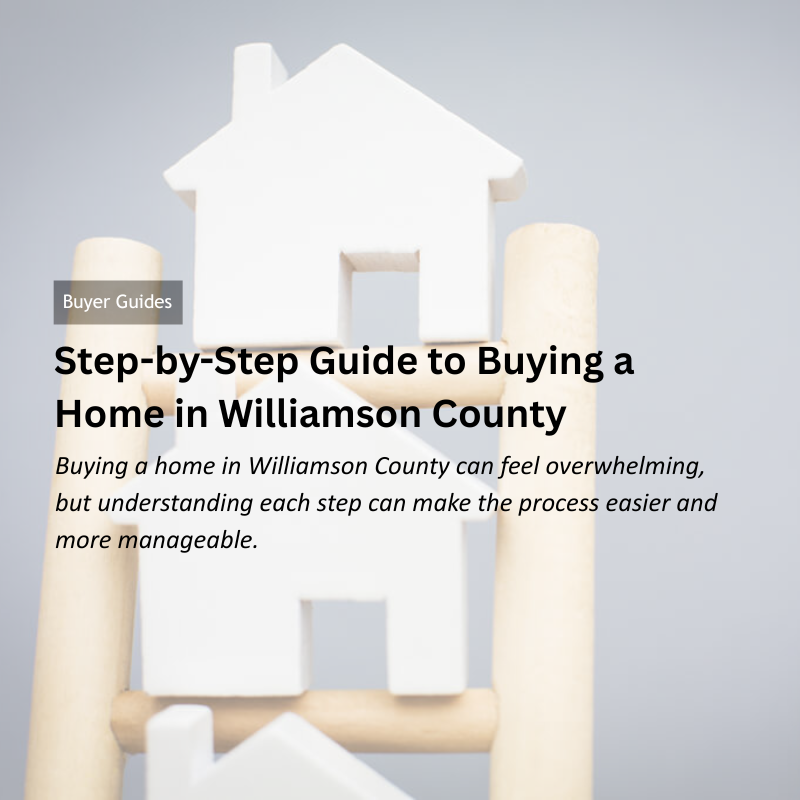 Step-by-Step Guide to Buying a Home in Williamson County header image.
