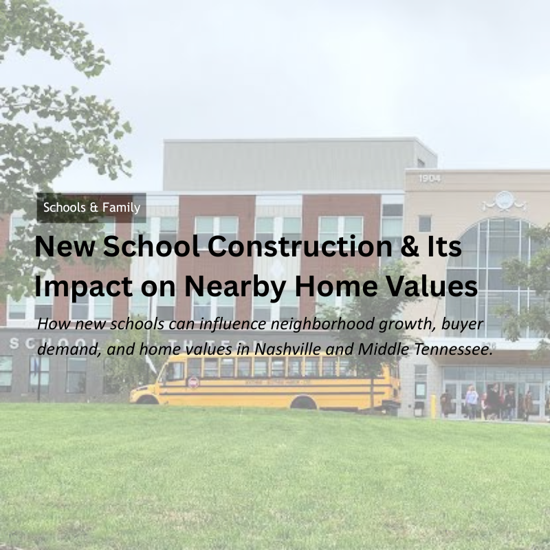 New School Construction & Its Impact on Nearby Home Values header image.