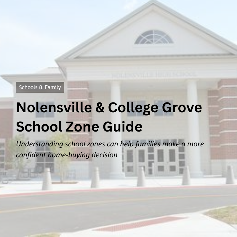 Nolensville & College Grove School Zone Guide header image.