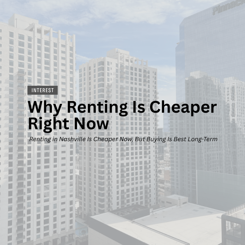 Renting in Nashville Is Cheaper Now, But Buying Is Best Long-Term header image.