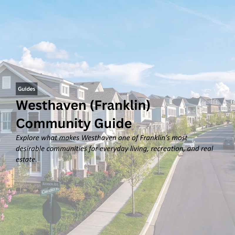 Westhaven (Franklin) Community Guide header image.