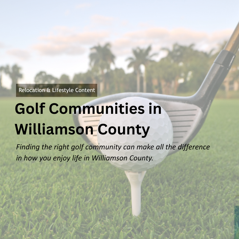 Golf Communities in Williamson County header image.