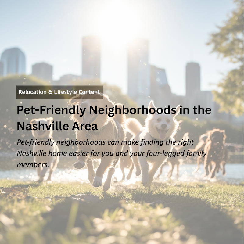 Pet-Friendly Neighborhoods in the Nashville Area header image.