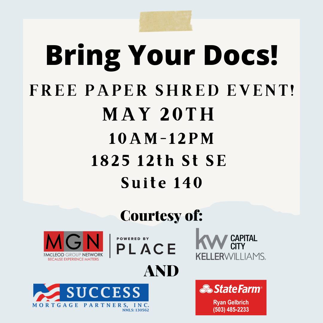 Exploring Salem Oregon: Free Paper Shred Event! header image.