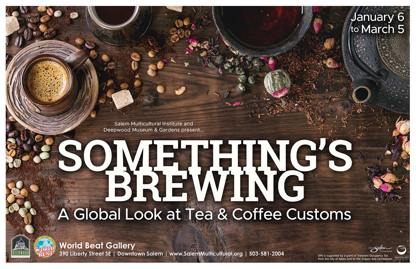 Exploring Salem Oregon: Something’s Brewing, A Global Look at Tea & Coffee Customs header image.