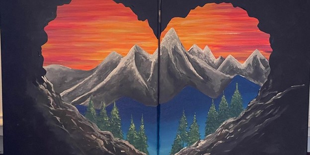 Exploring Salem Oregon: Couples Paint night at Scenic Valley Farms header image.