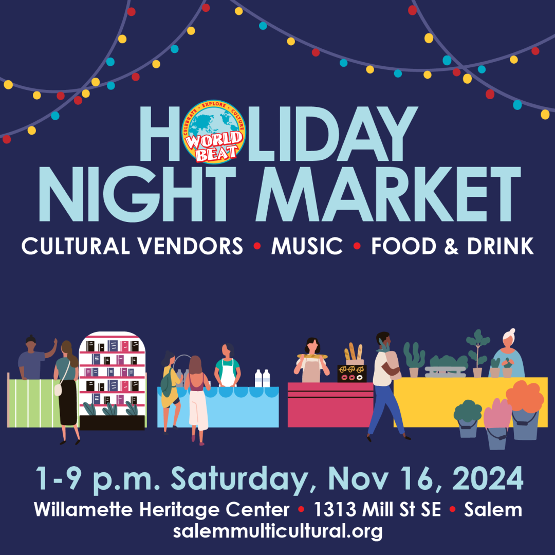 Exploring Salem Oregon: Holiday Night Market header image.