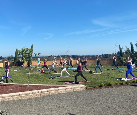 Exploring Salem Oregon: Yoga & Wine at Coria Estates header image.