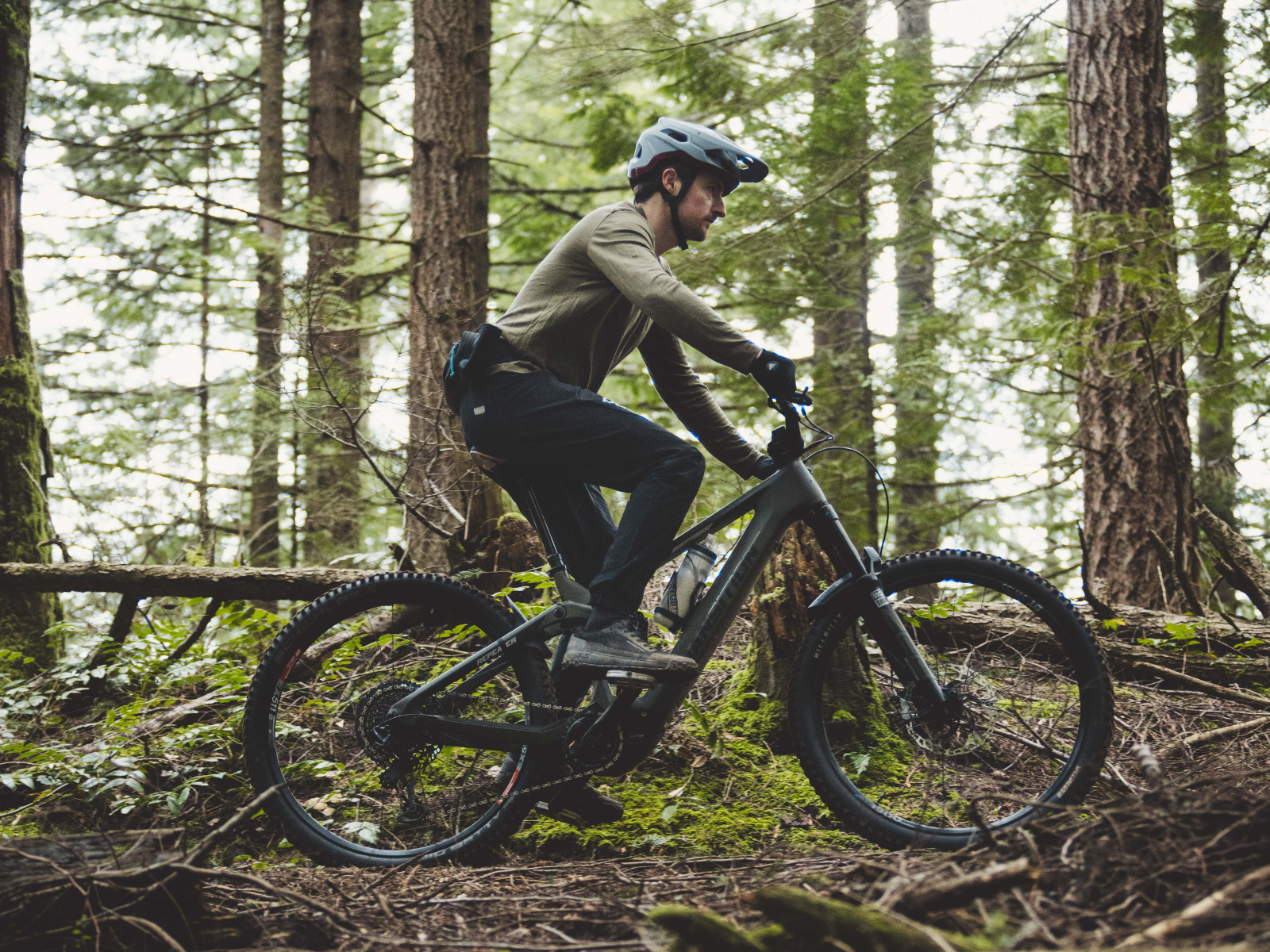 Person riding mountain bike