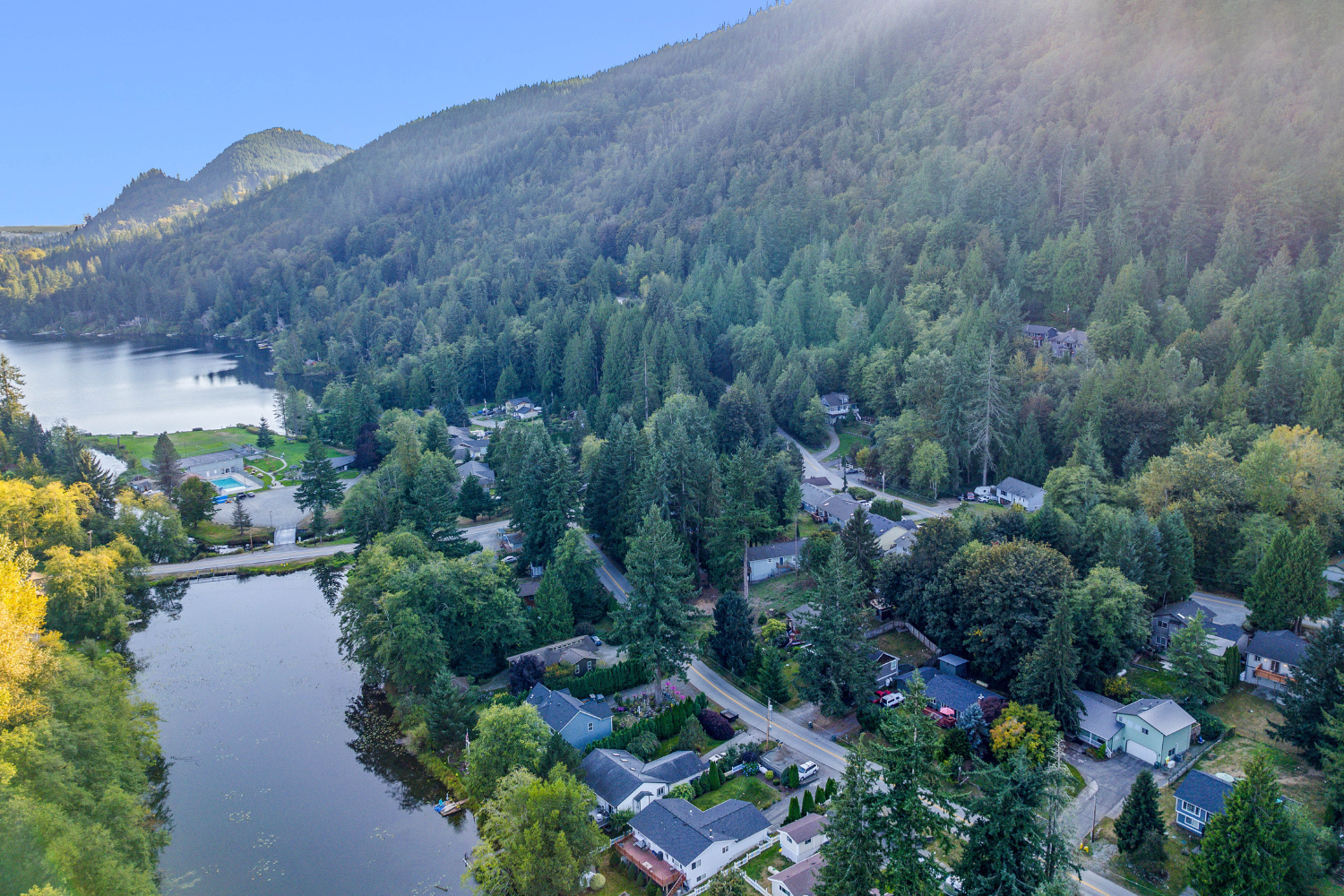 An aerial photo of Glenhaven Lakes, WA 